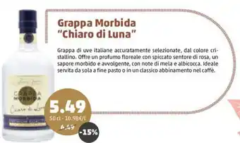 PENNY Grappa Morbida "Chiaro di Luna" 50 cl offerta