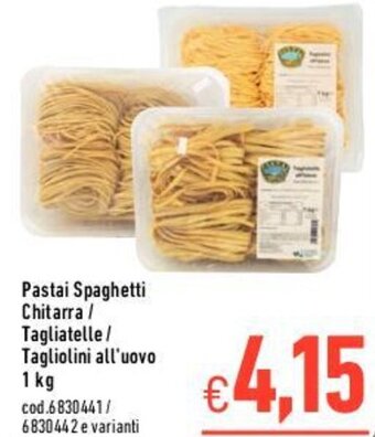 Pastai Spaghetti Chitarra / Tagliatelle / Tagliolini All'Uovo 1 kg
