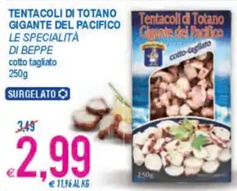 Tentacoli Di Totano Gigante Del Pacifico cotto tagliato 250g