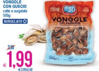MD Discount Vongole Con Guscio cotte e surgelate 500g offerta
