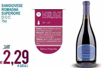 MD Discount Sangiovese Romagna Superiore D.O.C 75cl offerta