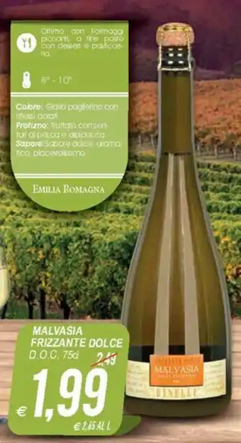 MD Discount Malvasia Frizzante Dolce D.O.C 75cl offerta