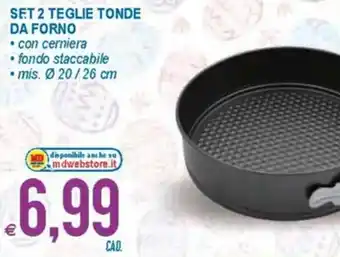 MD Discount Set 2 Teglie Tonde Da Forno offerta