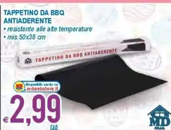 MD Discount Tappetino Da BBq Antiaderente 50x38cm offerta