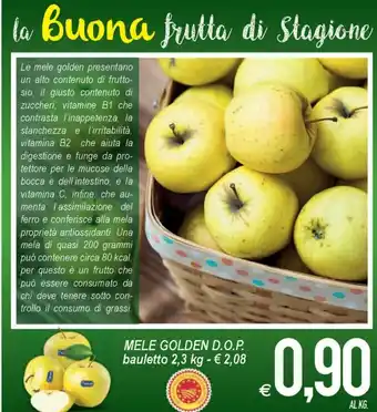 MD Discount Mele Golden D.O.P bauletto 2,4kg offerta