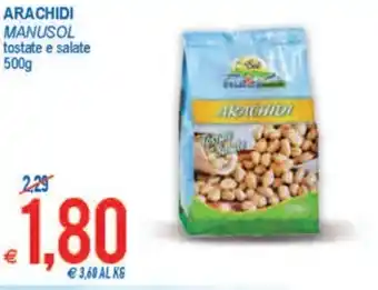 MD Discount Arachidi Manusol tostate e salate 500g offerta