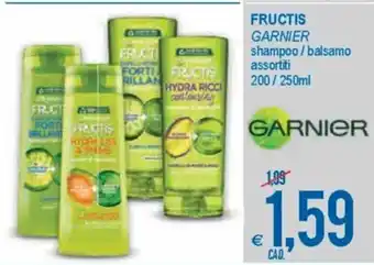 MD Discount Fructis Garnier Shampoo/balsamo assortiti 200/250ml offerta