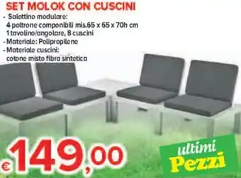 Set Molok Con Cuscini