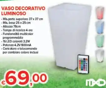 MD Discount Vaso Decorativo Luminoso offerta