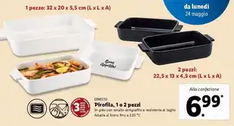 Pirofila, 1 o 2 pezzi