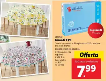 Lidl Guanti TPE 200pezzi offerta