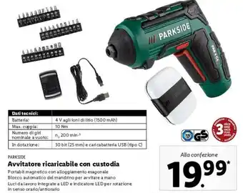 Lidl Avvitatore Ricaricabile Con Custodia offerta