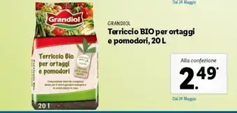 Lidl Terriccio BIO per Ortaggi E Pomodori offerta