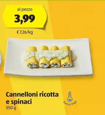 Cannelloni ricotta e spinaci 550 g