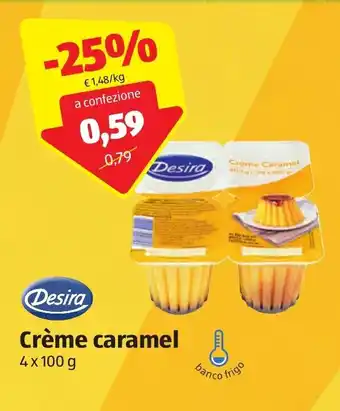 ALDI Desira Crème caramel 4 x 100 g offerta