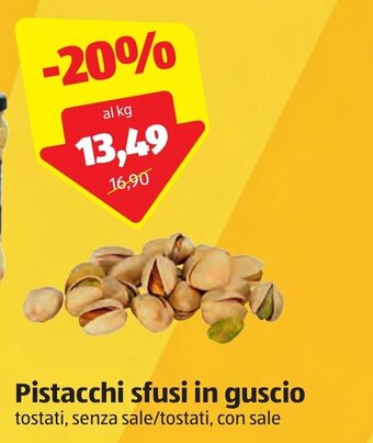 ALDI Pistacchi sfusi in guscio offerta