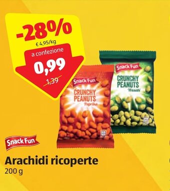 ALDI Snack Fun Arachidi ricoperte 200 g offerta
