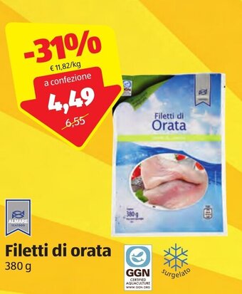 ALDI Almare Filetti di orata 380 g offerta