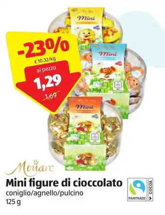 ALDI Monarc Mini figure di cioccolato 125 g offerta