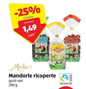 ALDI Monarc Mandorle ricoperte 200 g offerta