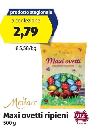 ALDI Monarc Maxi ovetti ripieni 500 g offerta
