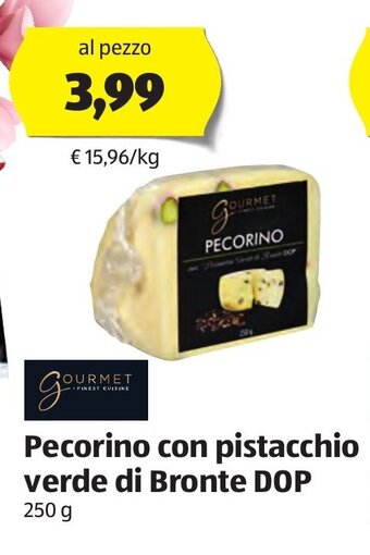 ALDI Gourmet Pecorino con pistacchio verde di Bronte DOP 250 g offerta