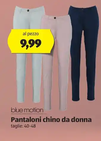 ALDI blue motion Pantaloni chino da donna 40-48 offerta