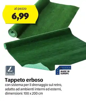 ALDI My Living Style Tappeto erboso 100 x 200 cm offerta