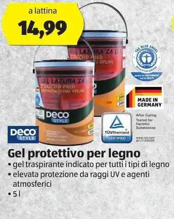 ALDI Deco Style Gel protettivo per legno 5 l offerta