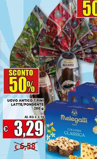 Vivo Supermercati Uovo Antico 7 Pini Latte/Fondente 250 g offerta