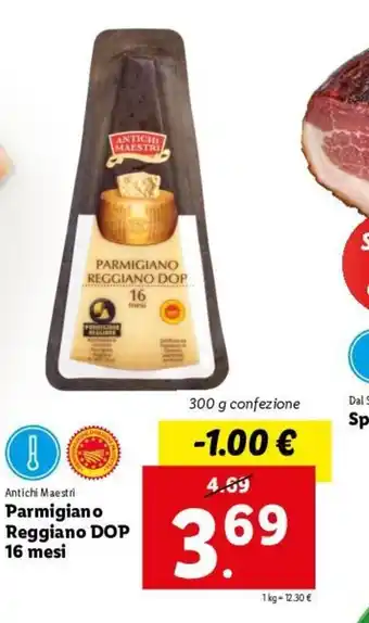 Lidl Parmigiano Reggiano DOP 16 mesi 300g offerta