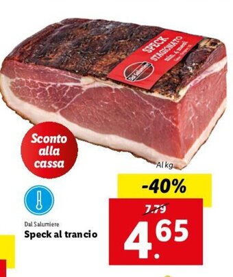 Lidl Speck Al Trancio offerta