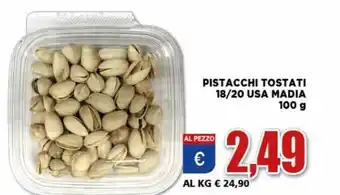 Vivo Supermercati Pistacchi Tostati 18/20 Usa Madia 100 g offerta