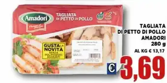Vivo Supermercati Amadori Tagliata di Petto di Pollo 280 g offerta
