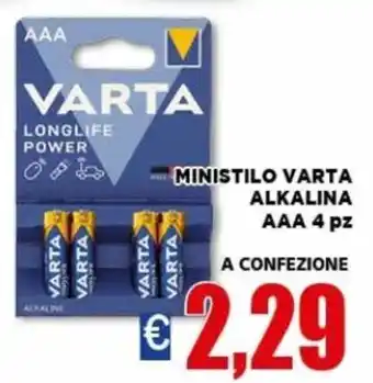 Varta Ministilo Alkalina AAA 4 pz