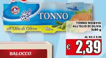 Vivo Supermercati Noi & Voi Tonno All'Oio di Oliva 3x80 g offerta