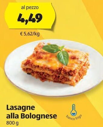 ALDI Lasagne alla bolognese offerta