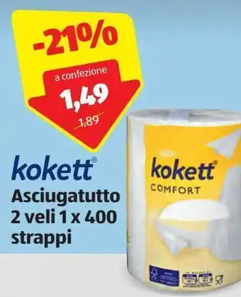 Koket asciugatutto 2 veli 1 x 400 strappi