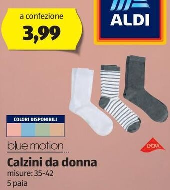 ALDI Blue motion calzini da donna offerta