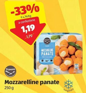 ALDI Mozzarelline panate offerta