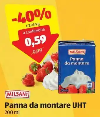 ALDI Milsani panna da montare uht offerta