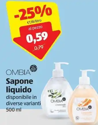 ALDI Ombia sapone liquido diverse varianti offerta