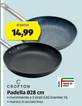 ALDI Crofton padella 28 cm offerta