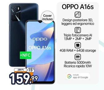 Unieuro Oppo A16s offerta