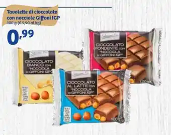 In'S Mercato Tavoletti di cioccolato con nocciole Giffoni IGP 100 g offerta