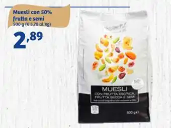 In'S Mercato Muesli con 50% frutta semi 500 g offerta