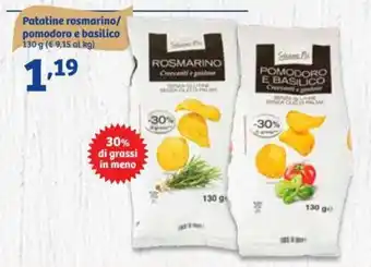 In'S Mercato Patatine rosmarino/pomodoro e basilico 130 g offerta