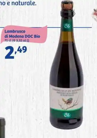 In'S Mercato Bio Lambrusco di Modena DOC 75 cl offerta
