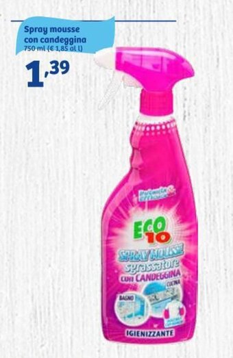 In'S Mercato Spray mousse con candeggina 750 ml offerta