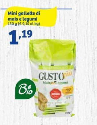 In'S Mercato Mini gallette di mais e legumi 130 g offerta